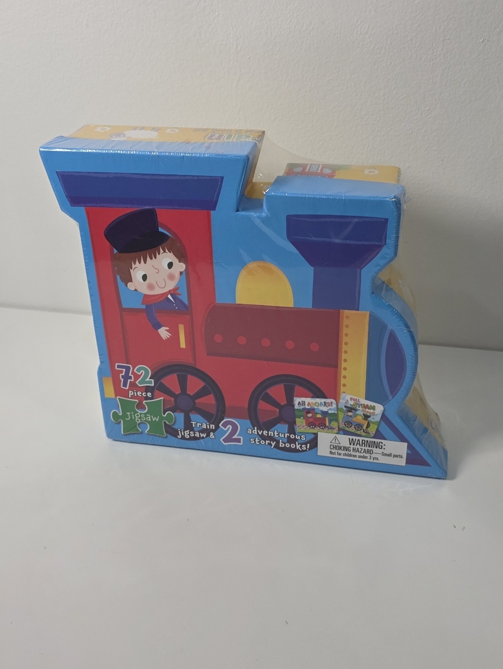 🧩 72 Piece Train Jigsaw Puzzle and 2 adventurous Story Books (1 Pack) -New